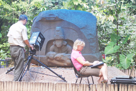 Collins and Doering Scanning Altar in Mexico